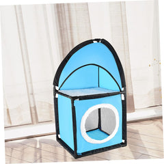 Double Cat Tree with Tunnel Design Play House for Kittens and Cats Premium Scratch Post Bed Safe Material for Multiple Cats and Indoor Use