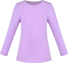 Sunny Fashion 2 Pack Girls Top Tee Shirt Base Layer Comfort Cotton Soft