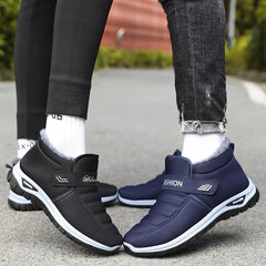 Men's Winter Boots Warm Insulated Snow Boots, Thick Sole, Casual Style Fleece Lined, Cold Weather Protection, Comfortable for Outdoor Activities (8.5,Blue)