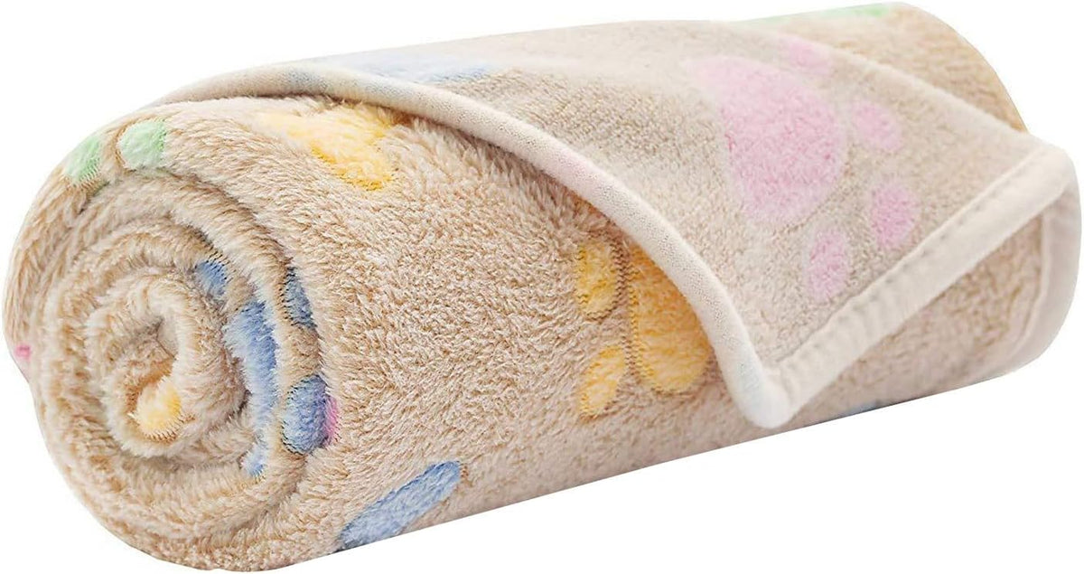 Pet Dog Bed Cover Warm Blanket Printed Fleece Blanket for Cats Dog Small Animal Cage Bedding Blanket Throw Cushion