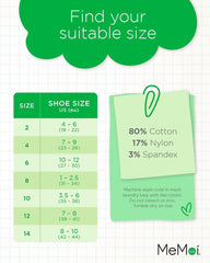 MeMoi Unisex Basics Kids Cotton Blend Ankle Socks