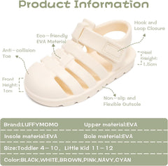 Luffymomo Unisex-Child Closed-Toe Sandals Summer Sport Lightweight Sandal EVA Outdoor Water Shoes for Boys and Girls(Little Kid/Toddler)