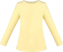 Sunny Fashion 2 Pack Girls Top Tee Shirt Base Layer Comfort Cotton Soft