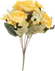 Artificial Flower Decoration with Basket Elegant Faux Flower Ornaments for Room Home Office Indoor and Outdoor Decor No Watering Required Present for Plant Lovers