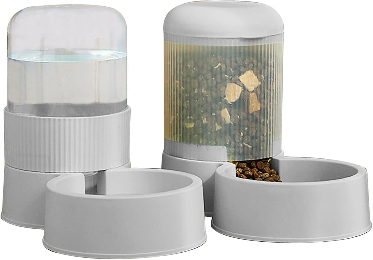 GKYZBB Automatic Cat Feeder and Cat Water Dispenser,Automatic Feeder and Water Dispenser 1 Gallon for Small Medium Big Dog Pets Puppy Kitten