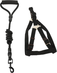 BESPORTBLE Adjustable Nylon Dog Leash and Harness for Large Dogs Durable Pet Walking Rope with Comfortable Grip for Outdoor Training and Control