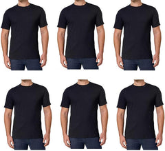 Kirkland Signature Men's Crew Neck Tee 100% Combed Heavyweight Cotton T-Shirts (Pack of 6)