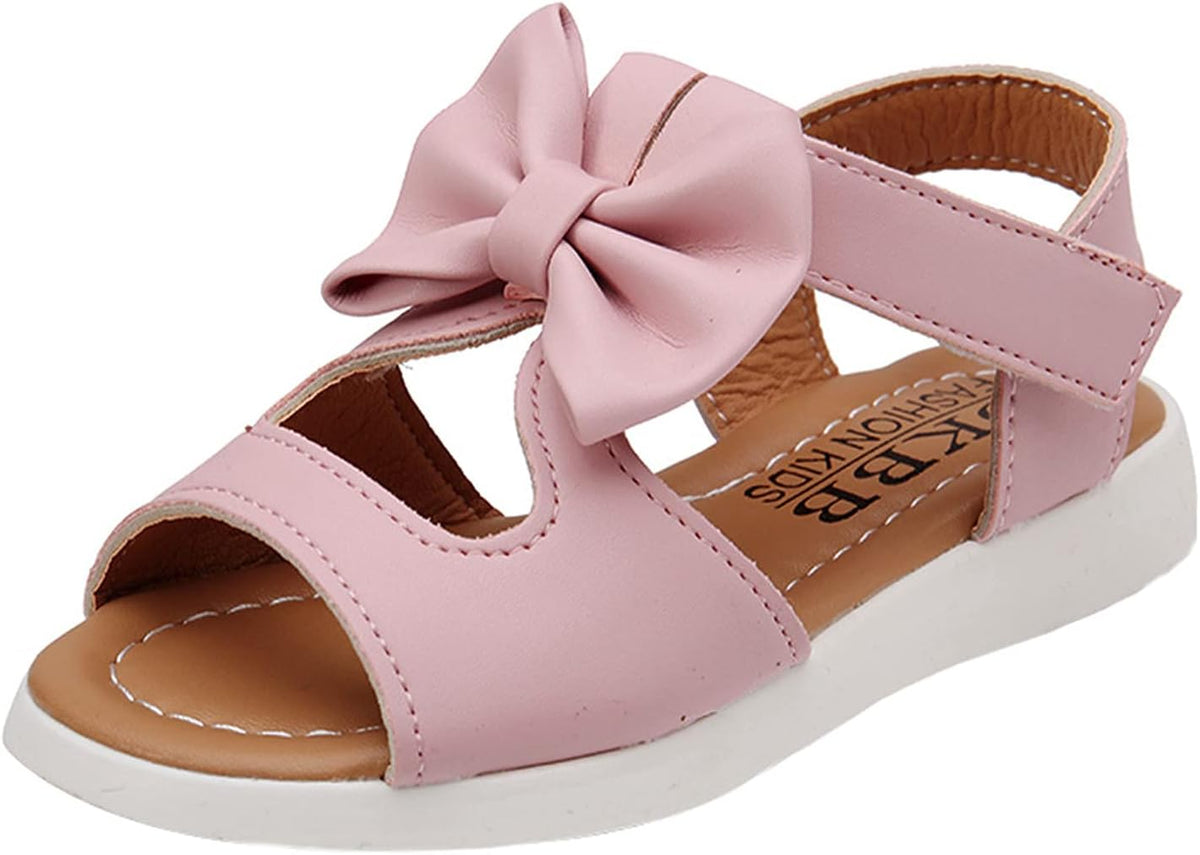 Kids Sandals Sandals Fashion Kids Princess Bowknot Girls Toddler Shoes Summer Flat Children Girl's Shoes (Pink, 9.5 Big Kids)
