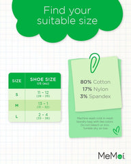 MeMoi Unisex Quarter-Crew Kids Sport Socks 3-Pack