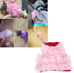 SUPVOX Stereo Flower Design Dog Harness Puppy Vest Harness Pet Supplies Dog Traction Rope Breathable Chest Strap