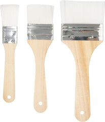 Set of 3 Chip Paint Brushes with Synthetic Bristles for Priming Painting, Varnishing, Wood, Walls, Painting