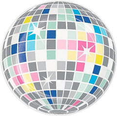 7" Birthday Beats Disco Ball Disposable Paper Dessert Plates – 8 Count