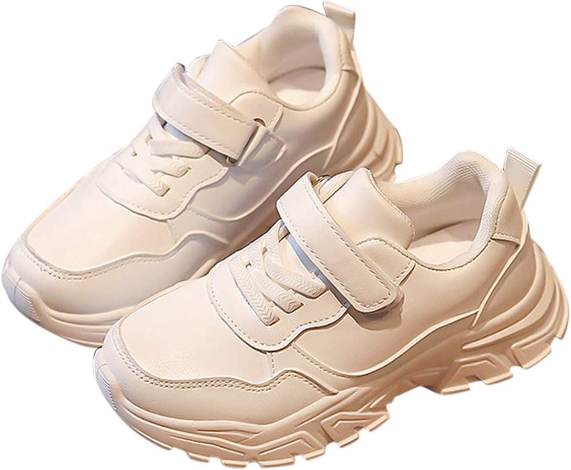 Fashion All Seasons Children Sneakers Boys and Girls Flat Sole Solid Color Comfortable Light Run High Heels for Girls