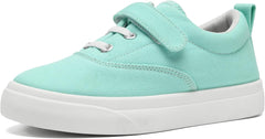 rosyclo Canvas Sneakers for Boys and Girls, Toddler Kids Walking Shoes Lightweight Breathable Non-Slip Soft Adjustable Strap Baby Boy Girl Outdoor Casual Tennis Shoe for Little Big Kid