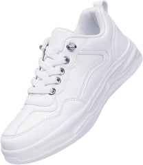 Unisex-Child Leather Lightweight Breathable Soft Soled Athletic Running Sneakers for Kids Shoes for Boys Girls