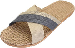 Hwayslon Fashion Unisex Linen Summer Beach Shoes Skidproof Indoor Slippers