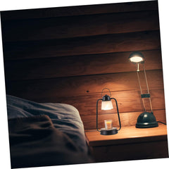 Happyyami Candle Warmer Lamp Adjustable Temperature Retro Wax Melt Warmer for Jar Candles for Home Ambiance and Bedroom Decor