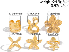 Chunky Gold for Women Statement Rings Chunky Stylish Gold Chunky Rings Bold Jewelry