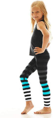 Signature Stripe Girls Activewear Leggings, Ruth/Kids Legging, Small