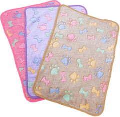 3pcs Cute Pet Blanket Small Dog and Cat Blankets Breathable Dog Bed Puppy Supplies