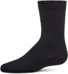 MeMoi Boys Basket Weave Patterned Combed Cotton Crew Socks