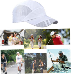 Breathable Mesh Baseball Cap For Men Adjustable Outdoor Sports Hat Lightweight Quick-Dry Cooling Hat White