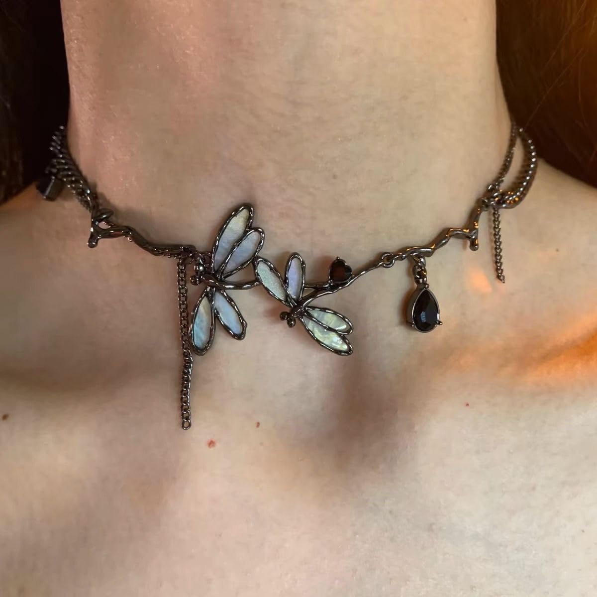 Unisex Dragonfly Cubic Zirconia Multicolor