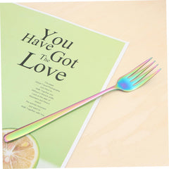 Colorful Stainless Steel Dinner Forks Premium Tableware for Home Kitchen Elegant Design for Serving Fruits Cakes and More Dishwasher Safe Prong Cutlery for Dining and Entertaining