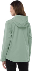 Outdoor Ventures Packable Rain Jacket Women Lightweight Waterproof Raincoat with Hood Cycling Bike Jacket