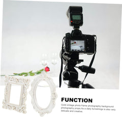 2PCS Vintage Photo Frame Elegant Decorative Picture Frame for Home Decor for Indoor and Outdoor Use Includes
