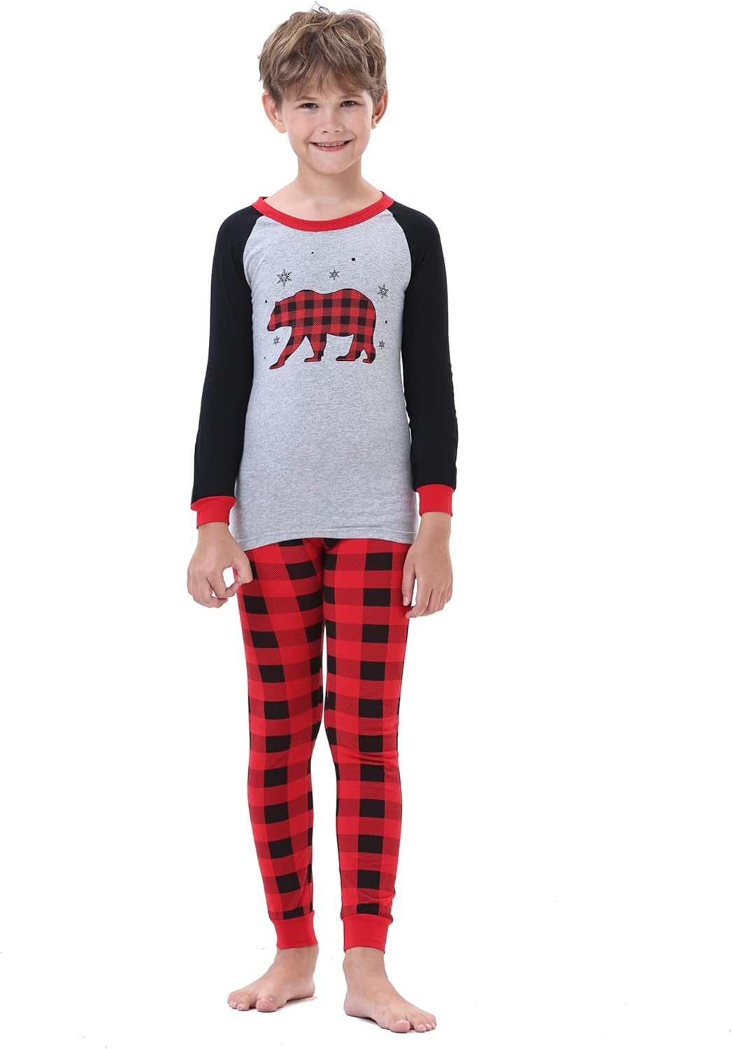 Dolphin&Fish Kids Christmas Pajamas Boys Christmas Pajamas Girls Pjs Holiday Clothes.