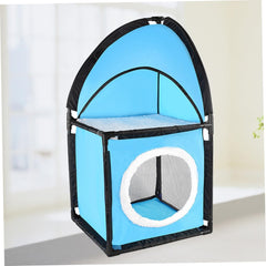 GALPADA Cat Tree Furniture with Tunnel Design Indoor Tree Scratcher and Pet Bed for Multiple Cats with Scratch Protection and Cozy Hideaway Cave