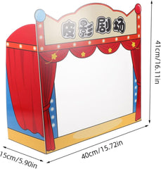 SUPVOX Kids Puppet Theater Stage for Storytelling Small Shadow Puppets Stage for Kindergarten Family Shows and Creative Play