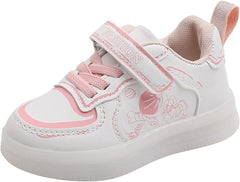 Baby Kindergarten LED Leather Shoes Boys Girls Astronaut Print Luminous Bling Students Casual Sport Sneakers