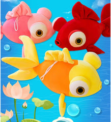 Yellow Goldfish Stuffed Animal Soft Cute Fish Plush Pillow Toy for Kids,27.5inch