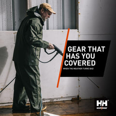 Helly-Hansen Workwear Mandal Waterproof Jacket for Men - Adjustable Hood, PVC-Coated Protective Windbreaker & Rain Coat