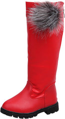 IWIHMIV Girls Knee High Boots Girls Zipper Long High Boots Non Slip Toddler Knee High Boots Girl Winter Shoes