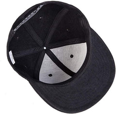 Unisex Plain Flat Brim Adjustbale Baseball Cap Blank Snapback Solid Color Hat