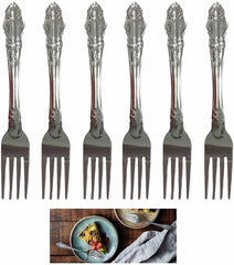 6 Pc Heavy Duty Dinner Forks Stainless Steel Table Flatware Set Utensils