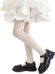 Girls Pantyhose Solid Tights Fashionable Long Stockings With Unique Pattern For Daily Party Performances Party Tights