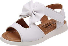 Kids Sandals Sandals Fashion Kids Princess Bowknot Girls Toddler Shoes Summer Flat Children Girl's Shoes (White, 9.5 Big Kids)