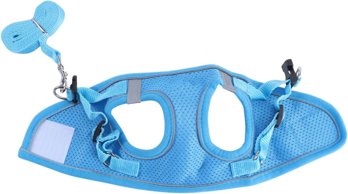 Reflective Dog Harness Set Pet Vest Harness for Dogs Pulling Rope Breathable Mesh Nighttime Safety Comfortable Puppy