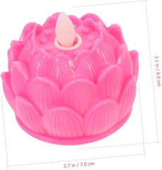 Uonlytech 6pcs Lotus Shaped Led Candle Light Buddha Lamp for Home Decor Creative Prayer Offering Ornament for Buddha Hall and Temple Decoration and Elegant Design