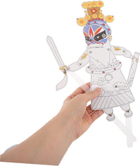 Operitacx 8Pcs Traditional Hand Puppet Making Kit for DIY Chinese Shadow Puppet Cultural Exploration for Classroom Learning and Social Engagement Activities