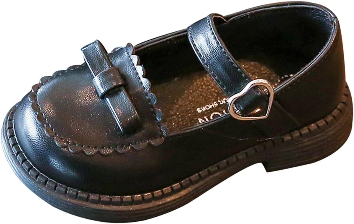 Girls Summer Mary Jane Shoes Children Casual Dress Shoes Toddler Girls Flat Bowknot School Party Wedding Shoes (Brown, 7-8 Years Little Child)