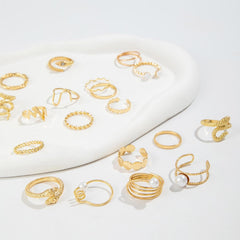 Snake Shaped Pearl Multi Joint Ring Set, Jewelry Gift, Knuckle Hoops, Stackable Bands