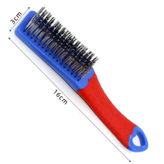 Wire Brush Duty Stainless Bristles with Plastic Handle Grip for Rust, Wielding Slag, Dirt & Paint Scrubbing with Deep Cleaning