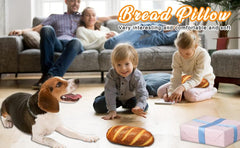 CHELEI2019 11.8" Bread Plush,Funny 3D Stuffed Bread Shape Pillow Soft Food Toy Gift for Kids