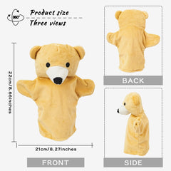 Yolococa Hand Puppets Animal Hand Party Toy for Kids, Soft Plush Puppet, 5 Pack