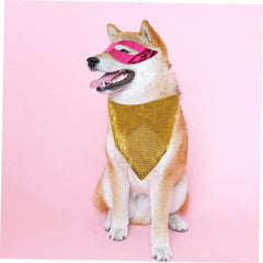 2PCS Sequin Dog Bandana Neckerchief Triangle Scarf for Pets Holiday Costume Accessory Adjustable Size for Dogs and Cats